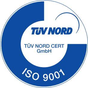 TÜV NORD CERT GmbH — ISO 9001 certified